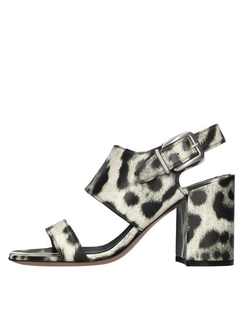 Sandali in pelle DRIES VAN NOTEN | WS27/201/H80 QU505BEIGE-NERO